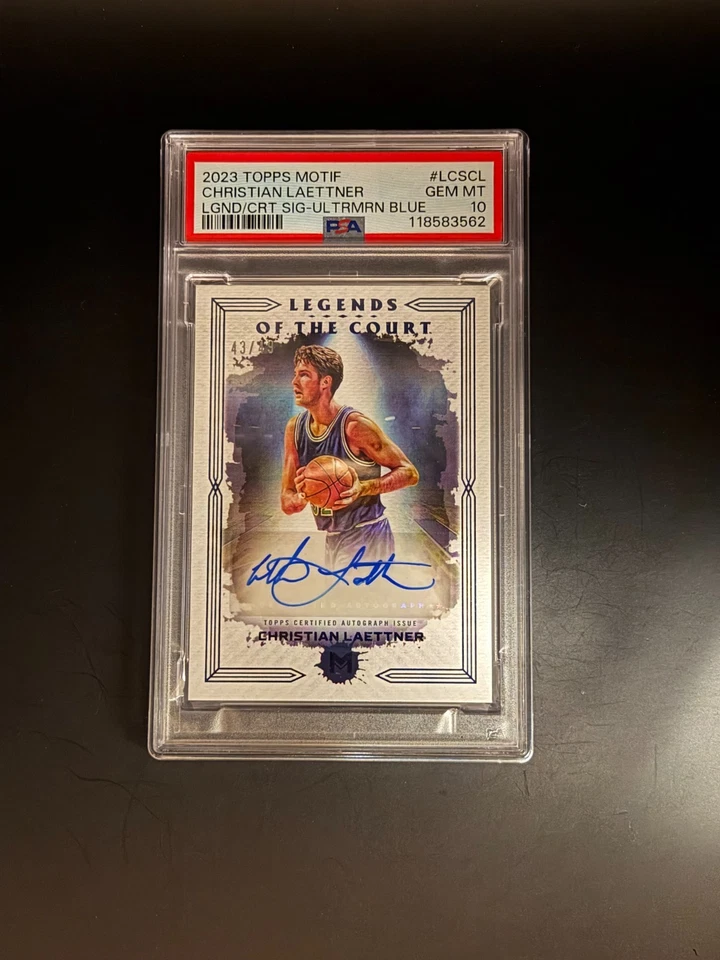2023 Topps Motif Christian Laettner 法庭传奇蓝色/49 PSA 10 — 第 1/1 张图片