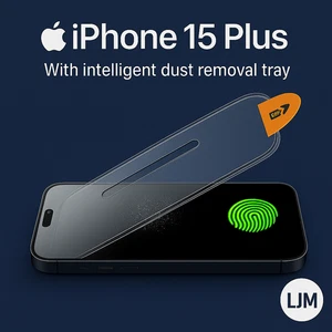 iPhone 15 Plus Displayschutzfolie - Staubfrei Einfache Installation - Hochwertiges Glas - Bild 1 von 6