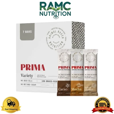 PRIMA ANCESTRAL PROTEIN BAR Barras Proteicas Alimentadas con Pasto | Paquete de 7 Variedades Foto 1 de 4
