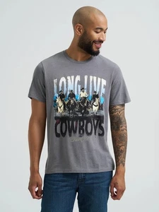 Wrangler Kurzarm Western T-Shirt, Wrangler 112365658. Neu mit Etikett. Grau viele Größen - Bild 1 von 2
