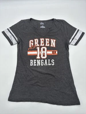 Camiseta Cincinnati Bengals Mujer Gris Medio Muescas Majestuoso Verde... #3269 Foto 1 de 4