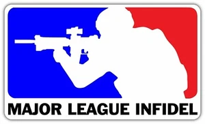 Major League Infidel MLI US Army Car Bumper Vinyl Sticker Decal 6"X3" - Picture 1 of 1