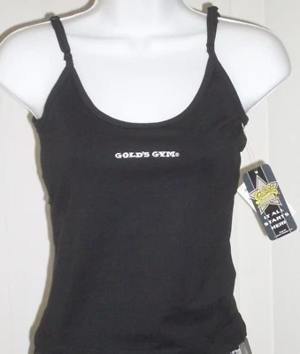 Camisola deportiva Cami negra para mujer dorada gimnasio gimnasio-dri mediana Foto 1 de 2