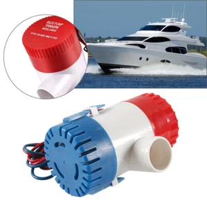 12V 1100GPH Boat Yacht Submersible Sump Water Bilge Drainage Pump For 1-1/8" O.D - Picture 1 of 18