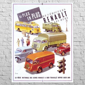 Poster The National Renault Factories Authority, 1947 | 26x33" Big size, retro - Picture 1 of 4