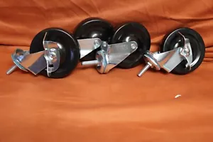 Rollen 4 Zoll 180 Pfund Kapazität Kunststoff Vorbau Räder 360 drehbar nicht blockierbar. 261p - Bild 1 von 10