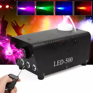 500W Fog Smoke Machine Fogger RGB LED Party Club Disco DJ Wireless Control - Picture 1 of 10