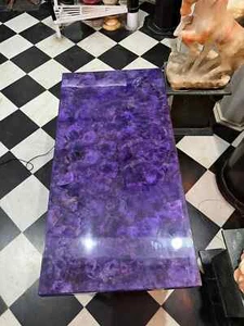 Personalized Amethyst Agate Table Top, Rectangular Agate Table, Agate Stone Slab - Picture 1 of 9