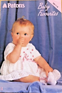 Patons Knitting Pattern Book - BABY FAVOURITES - 11 Styles in 3 & 4Ply 35-50cmCh - Picture 1 of 4