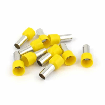 10 Pcs Wire Crimp Connector Terminal Pre Insulated Ferrule Yellow E16-12 6AWG - Image 1 of 4