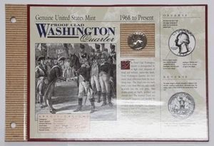 1971-S vestido a prueba de gemas Washington Quarter 1971 a prueba en tarjeta de información - ver fotos - Imagen 1 de 3