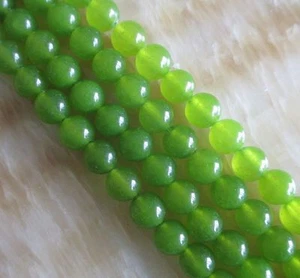 8mm green Round Ruby Gemstones Loose Beads 15"##HL706    - Picture 1 of 3