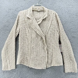 CAbi Estate Jacket Chenille Blazer Size Medium #985 Tweed Snap Up Wheat Beige - Picture 1 of 18