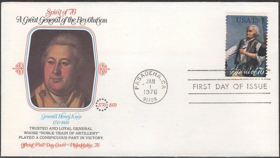 US Scott #1630 with Cachet picture of Henry Knox, First Day Cover - Image 1 of 1