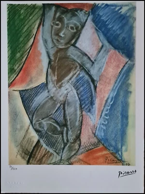 PABLO PICASSO * Nude with... * 28 x 38 cm * signed lithograph * limited # 75/250 - Bild 1 von 4