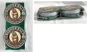 2 bálsamos de mano tejón para manos trabajadoras calman y suavizan 0,75 oz cada uno caduca 6/26 - Imagen 1 de 5