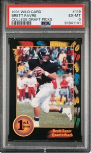 1991 Wild Card RC #119 Brett Favre PSA 6 ROOKIE Green Bay - A piece Of History! - Picture 1 of 2