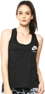 Nike Women's Gym Vintage Tank Top Grey White Logo sz S Small - Picture 1 of 3