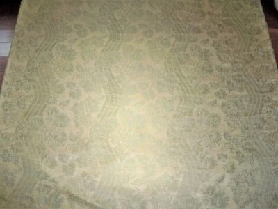 LEE JOFA GRAPEVINE ARDEN SILK DAMASK FABRIC 9.75 YARDS LIGHT WILLOW GREEN - Image 1 of 4