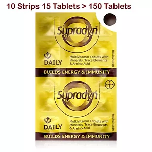 Supradyn Daily Multivitamin 150 Tablets For Immunity & Energy Zinc and elements - Picture 1 of 9