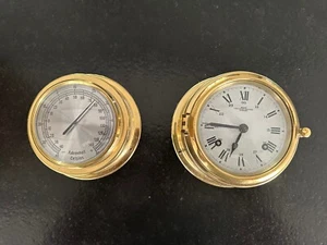 Wempe , maritime Uhr, Schiffsuhr, Bootsuhr im Messing Gehäuse Temperatur - Bild 1 von 6