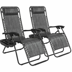 Best Choice Products SKY3733 Adjustable Patio Lounge Chair 2 Pieces - Gray