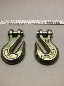 Cadena 1/2" G70 ganchos de agarre de horquilla con pasador remolque remolque cadena de amarre (lote de 2) - Imagen 1 de 2