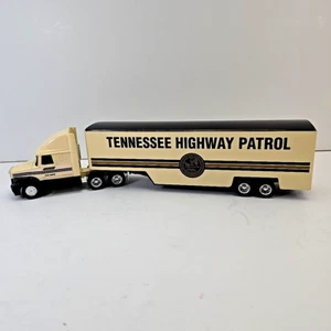 Tennessee State Trooper Semi Tractor-Trailer - ERTL Diecast GMC 11.75" - Vintage - Picture 1 of 21