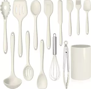 14 Pcs Kitchen Utensils Set with Holder, Silicone Cooking Utensils Spatula Set, - Picture 1 of 7