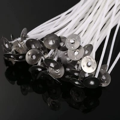 100 PCS 400 PCS 7.8" Cotton Candle Wicks Pre-tabbed Waxed Low Smoke Candle Wick - Image 1 of 4