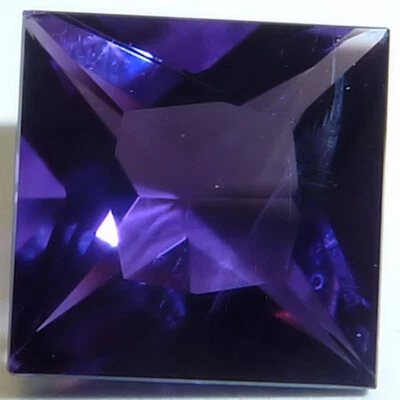 Natural Amethyst Purple Square Princess Fine Cut AA+ Faceted Loose Gemstones - Image 1 of 4