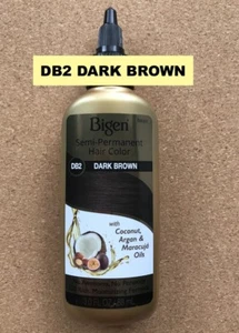 HOYU BIGEN SEMI-PERMANENT COLORS DB2 DARK BROWN with COCONUT,ARGAN OILS - Picture 1 of 3