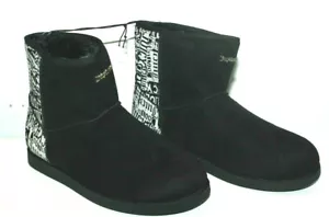 Juicy Couture JC-KICKS SCHWARZE GRAFFITI-WINTERSTIEFEL FÜR DAMEN JCW033 GRÖSSE 10M - Bild 1 von 9