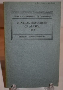 Mineral Resources of Alaska Report on Progress 1927 Philip S. Smith Softcover - Foto 1 di 9