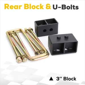 3'' Rear Leveling Lift Kit Blocks + U Bolts For 2004-2020 FORD F150 4WD 2WD US - Picture 1 of 9