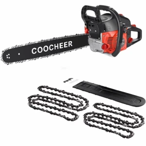 20" 62cc Gas Chainsaw Bar Gasoline Powered Chain 2Stroke Saw Engine Wood Cutting - Picture 1 of 11