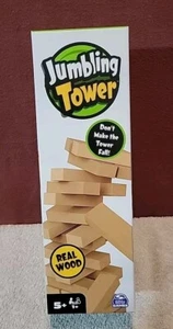 Jumbling Tower Game 48 Real Wood Pieces by Spin Master New Factory Sealed - Picture 1 of 9