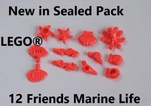 LEGO Minifigure Fish Set of 12 Coral Octopus Seahorse Shells Friends Ocean Life - Picture 1 of 1