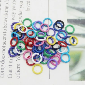 100 pcs Multi-colors Painted Open Jump Rings Jewelry DIY Making Loops 8mm - Picture 1 of 5