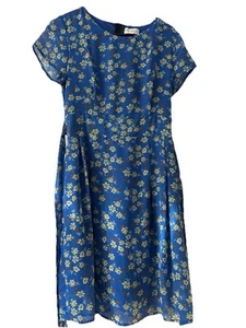 Apricot Blue Floral Print Dress size 10 - Picture 1 of 10