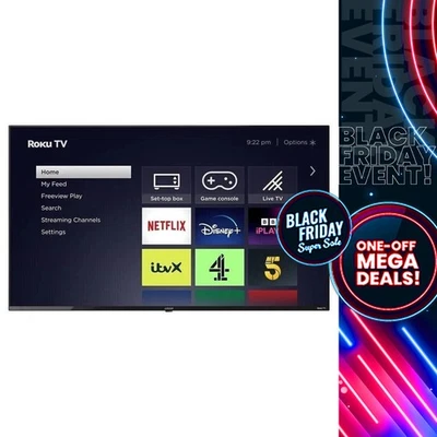 Polaroid P40FR1314U SMART Roku TV 40" Full HD LED TV Freeview Play Black - Image 1 of 4