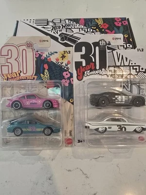 Hot Wheels EMPLOYEE MATTEL PORSCHE SET PTMI 30th ANNIVERSARY 4 Cars Total Vhtf - Image 1 of 4