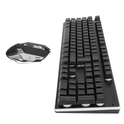 RGB Keyboard Mouse Combo LED Backlit Rechargeable 2000mAh Battery 7D 3200DPI - Image 1 of 4