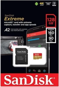 SanDisk Extreme 128GB 160MB/s microSDXC UHS-I Speicherkarte für mobiles Gaming - Bild 1 von 3