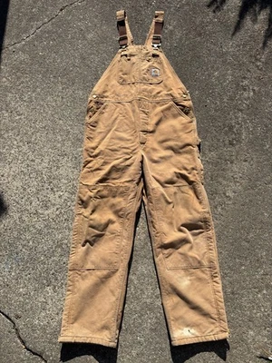 Mono con tirantes Carhartt marrón doble rodilla envejecido de colección R02 BRN 42x34 Foto 1 de 4