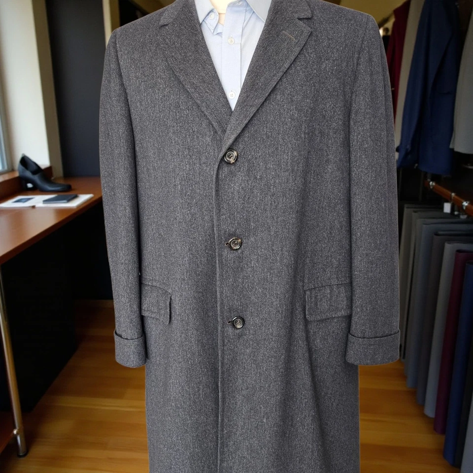 Vintage 1950s Wool Beaver Overcoat 42L X Mckeever Furs - Image 1 of 4