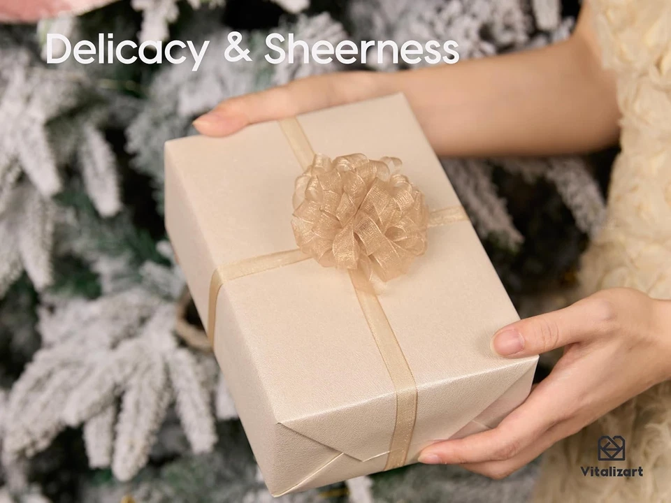 3/8" x 90 Yards Organza Ribbon Pastel Color 9 Rolls x 10 Yd Sheer Ribbon for ... - Image 1 of 4