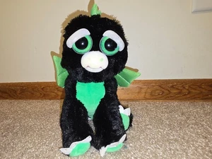 Feisty Pets Fabio Flamefart Dragon Plush Gamestop Black Green 2017 - Picture 1 of 11