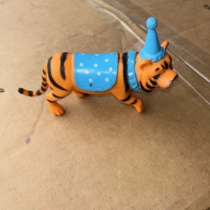 Ankyo Party Tiger Zirkus Tortenaufleger Geburtstag Party Tiere PVC gepunktet blau - Bild 1 von 4