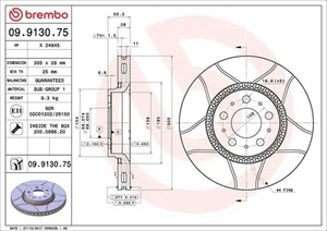 Brake Disc VOLVO S60 I 2.0 T 09.9130.75 - Picture 1 of 2